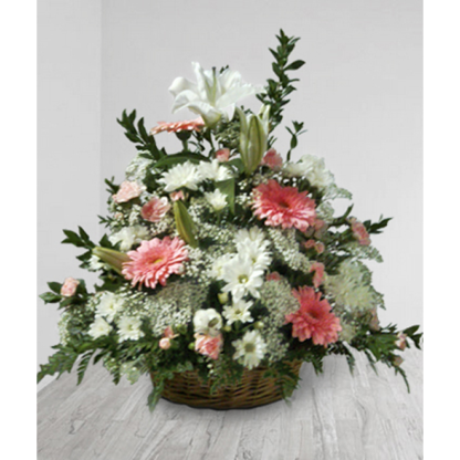 Pink & White Basket