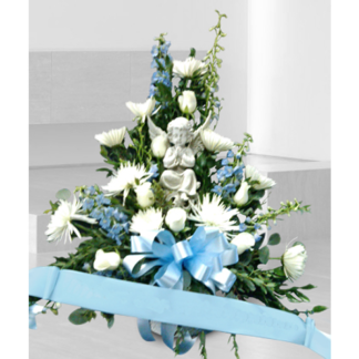 Blue & White With Angel