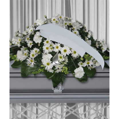 White Casket Spray | Floral Express Little Rock