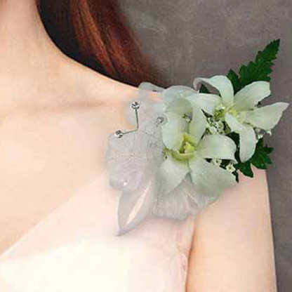 White Dendro Corsage