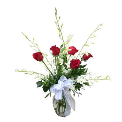 Rose & Orchids Vase | Floral Express Little Rock