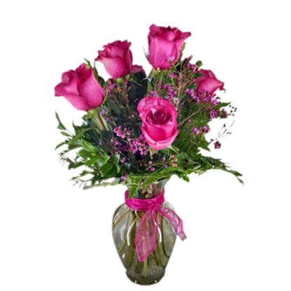 Six Pink Roses | Floral Express Little Rock