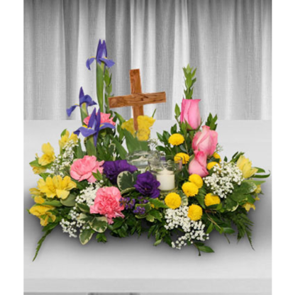 Spring Garden with Cross | Floral Express Little Rock