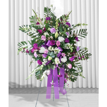 Orchid & White Easel
